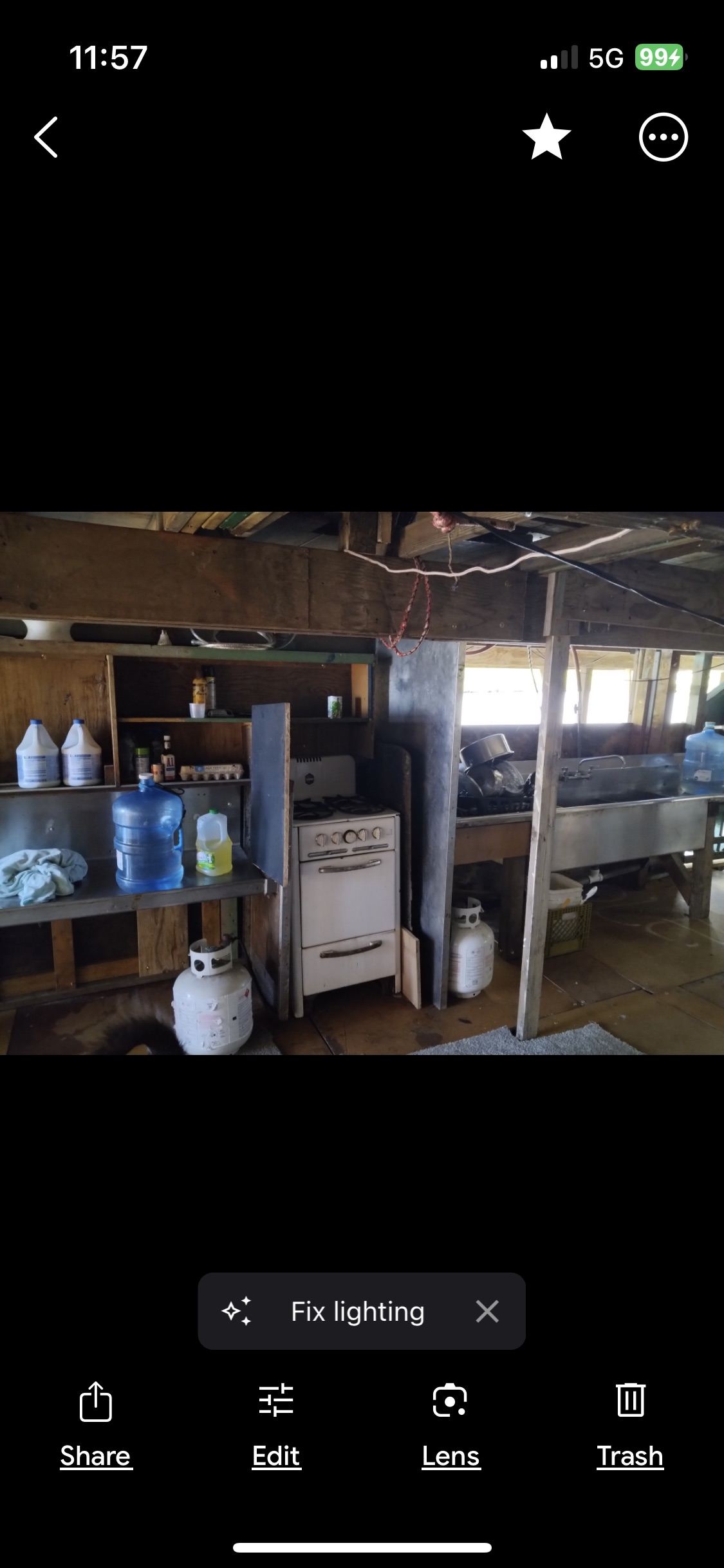 Downstairs kitchen front-facing view