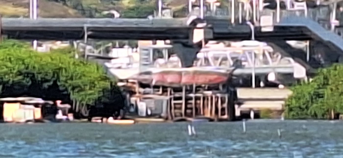 The floating home from the south, before being forced to move
